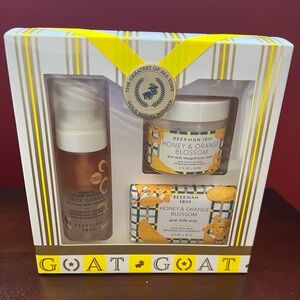 NWT Beekman 1802 Honey & Orange Blossom Goat Milk Skincare Trio in Gift Box